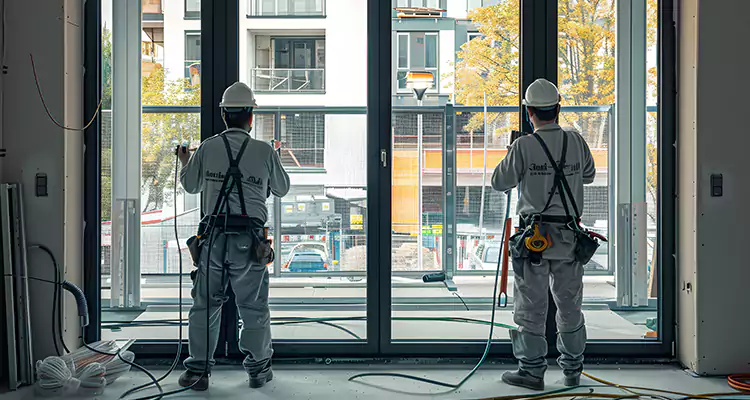 Patio Door Glass Replacement with Built-In Blinds in Callaway, FL